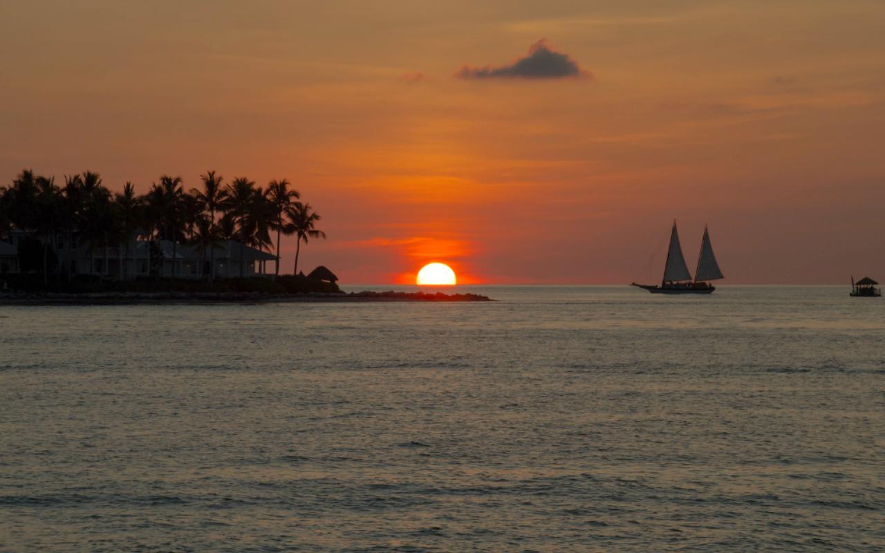 Sunset view of Key West